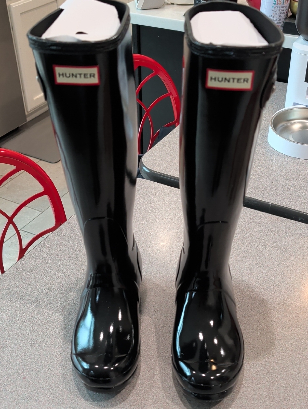 Hunter Gloss Black Tall Gloss Black Rain Boots